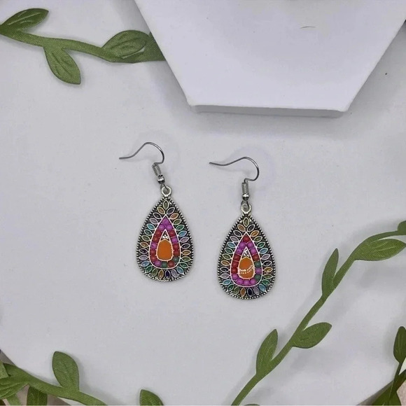 Colorful Bohemian Earrings - Picture 2 of 5